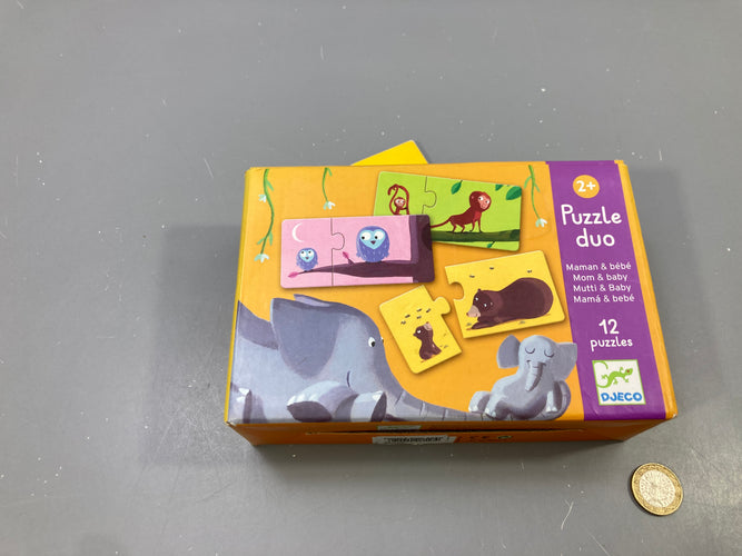 Puzzle duo Maman & bébé, 12 puzzles, moins cher chez Petit Kiwi