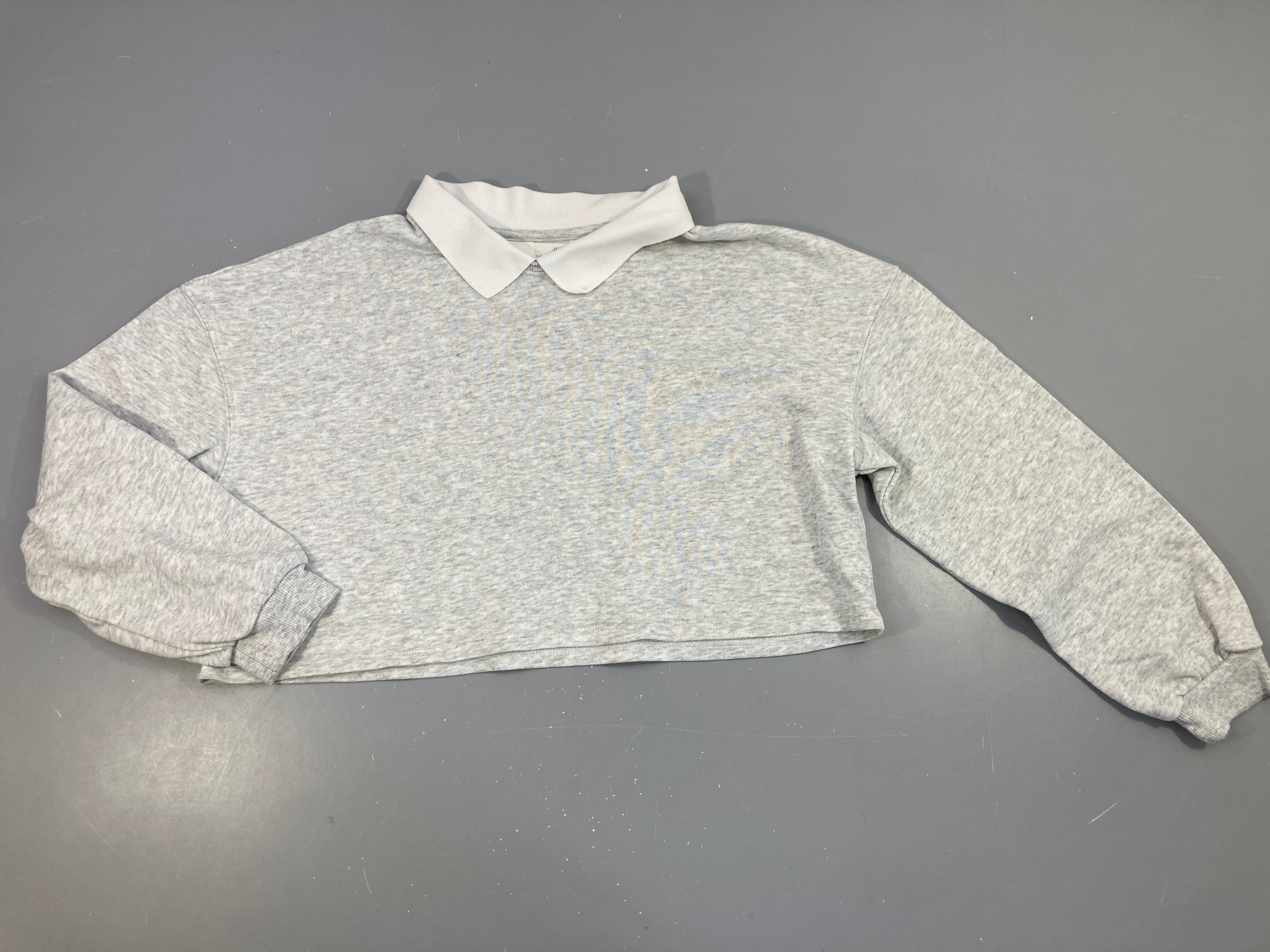 Sweat oversize gris chiné col