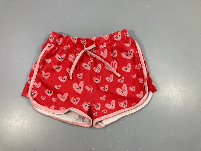 Short jersey rouge coeurs, moins cher chez Petit Kiwi