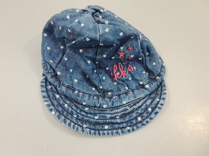 Casquette denim, coeurs roses "Ikks" -42cm, moins cher chez Petit Kiwi