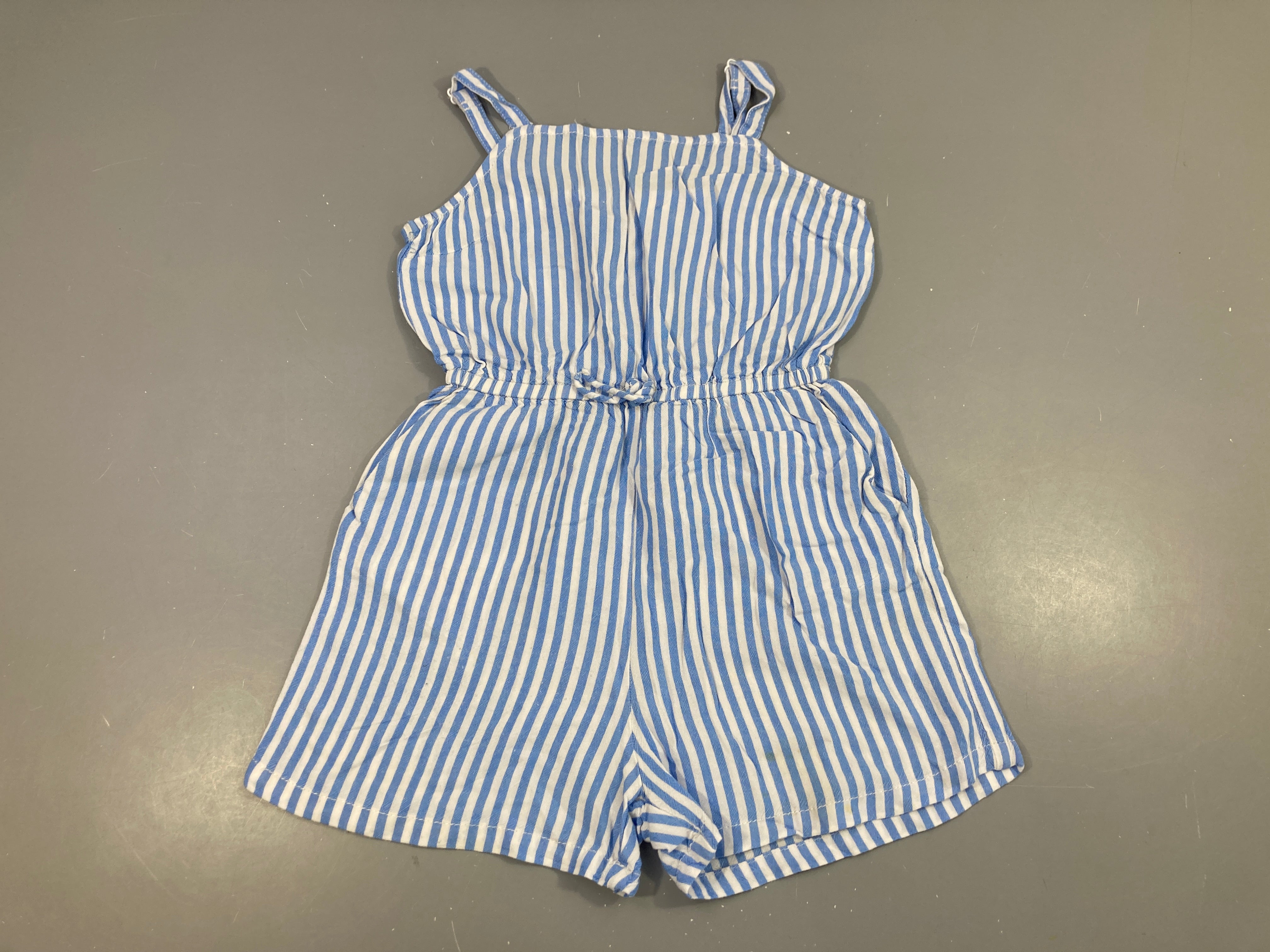 Combishort blanche ligné bleu