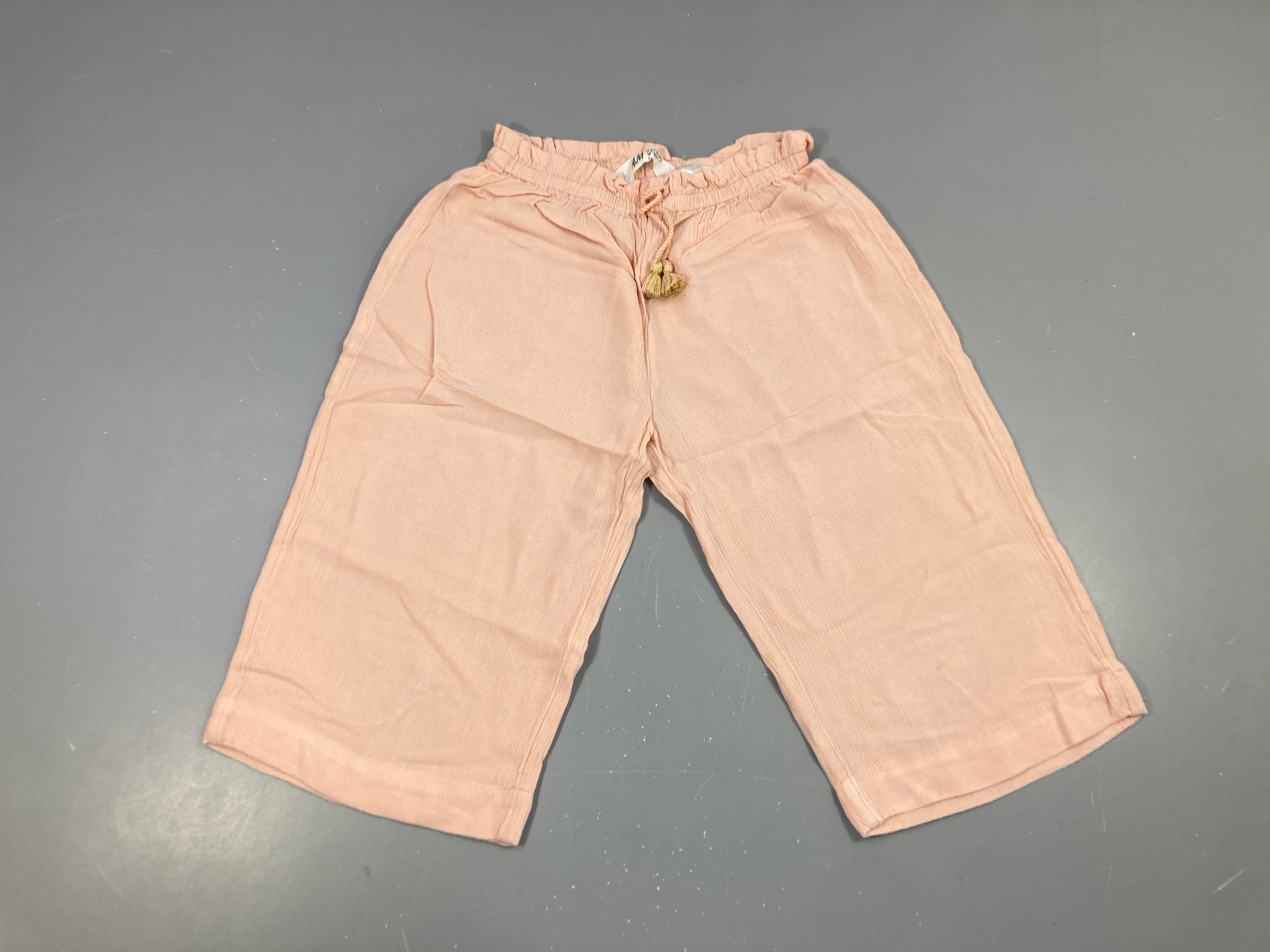 Pantalon rose clair texturé-Légèrement taché bas G
