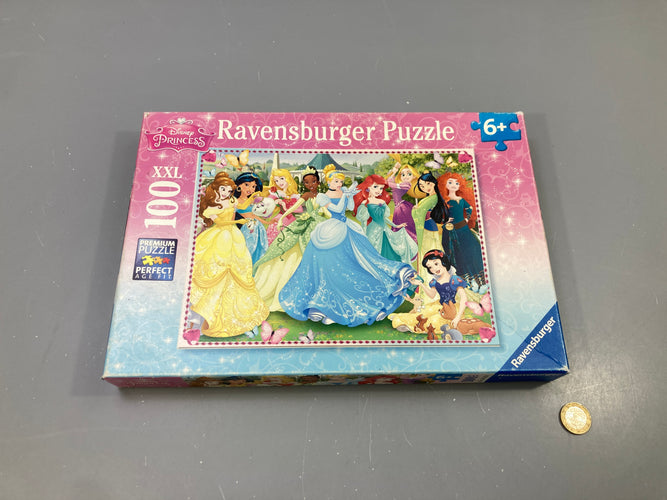 Puzzle 100 pcs XXL Disney Princesses, 6+, moins cher chez Petit Kiwi