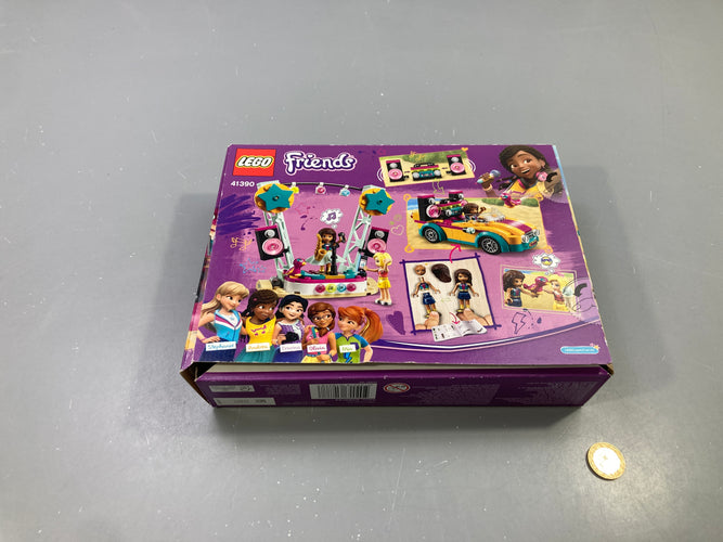 Lego Friends 41390 voiture et scène d'Andrea, en boîte Vendu en l'état tel que sur la photo, moins cher chez Petit Kiwi