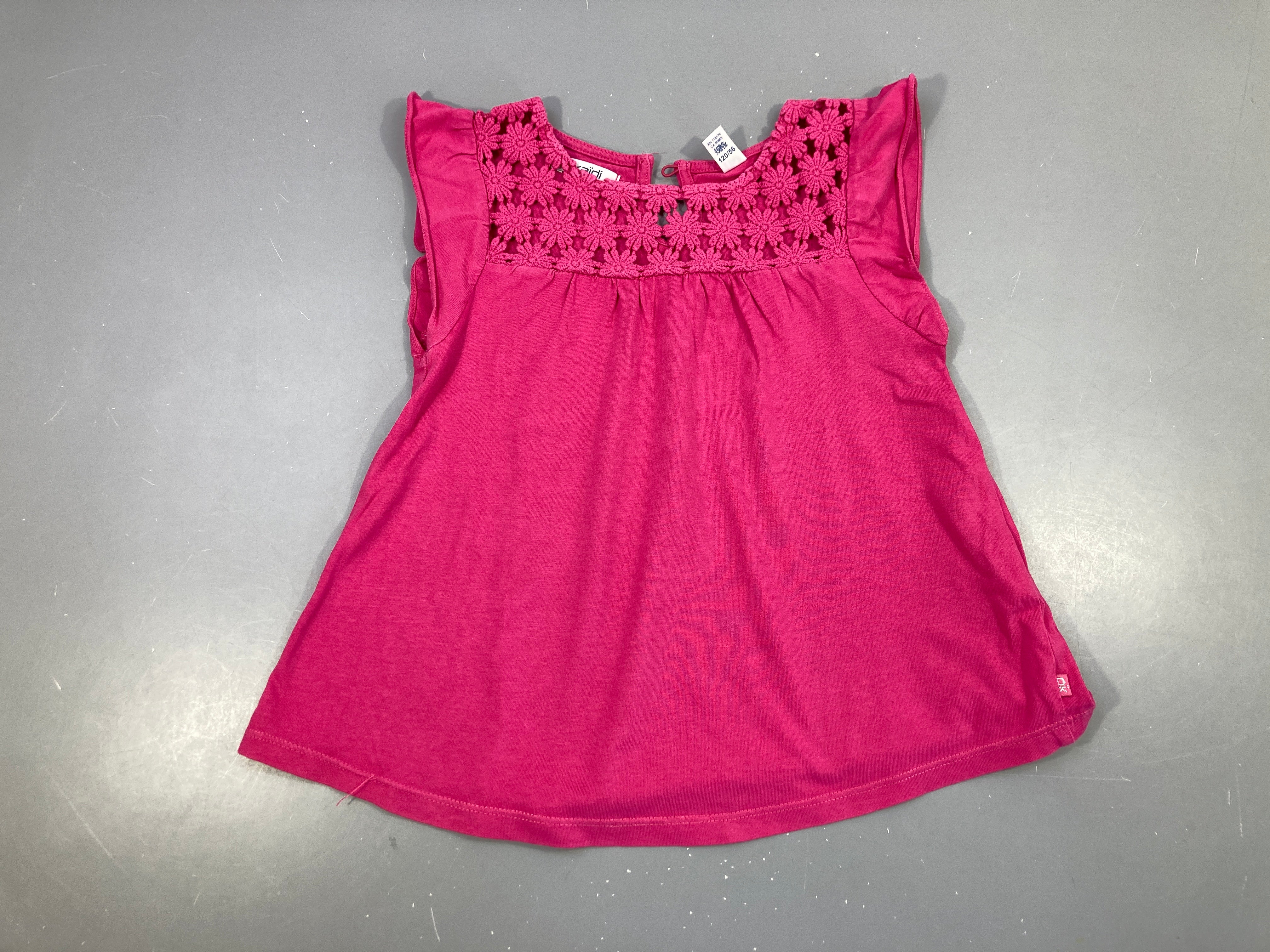 T-shirt s.m rose dentelle haut
