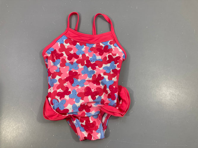 Maillot rose-blanc-bleu Papillons, moins cher chez Petit Kiwi