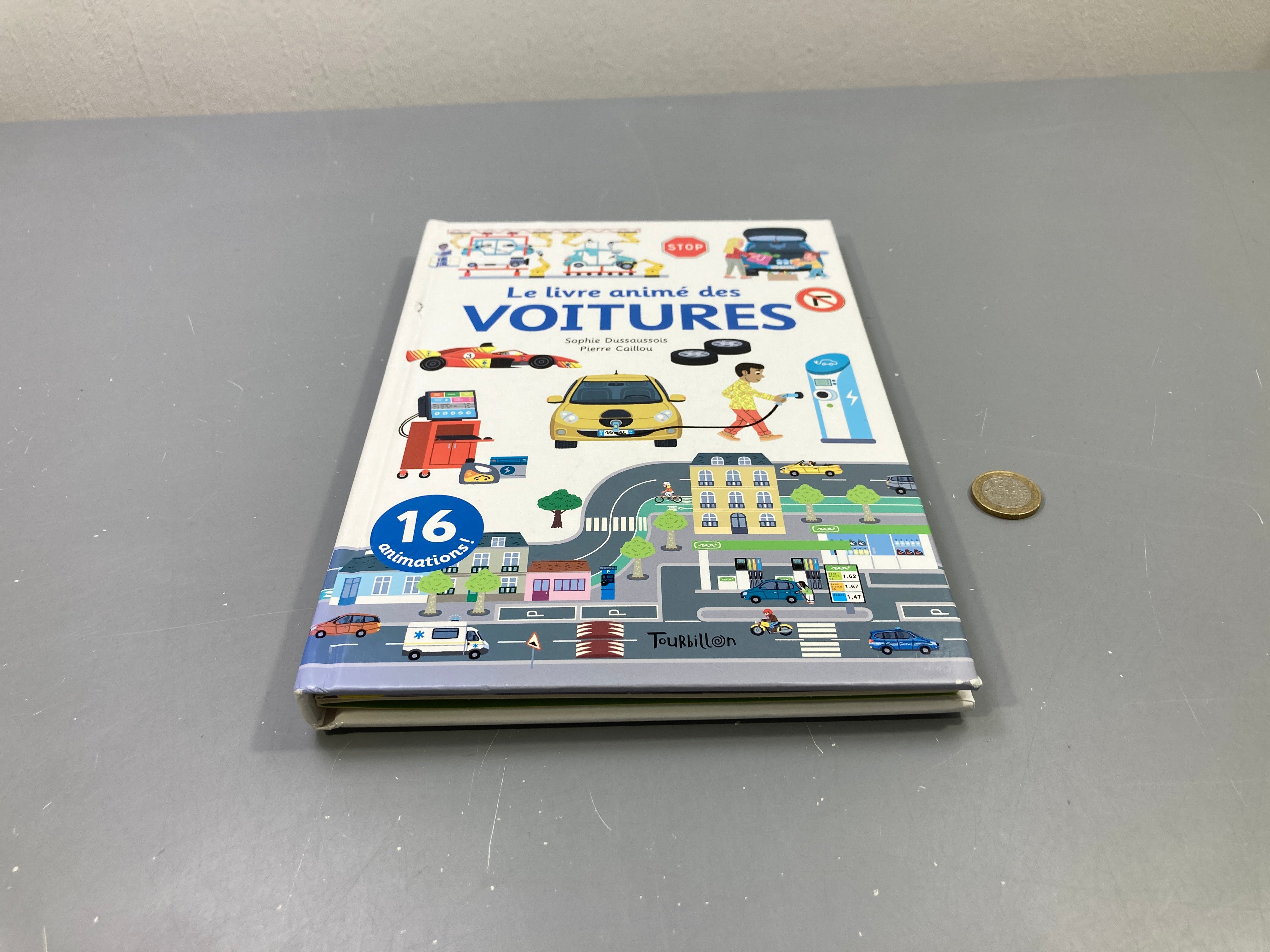 Le livre pop up animé des voitures, 16 animations, Sophie Dussaussois et Pierre Caillou, TouRobeillon