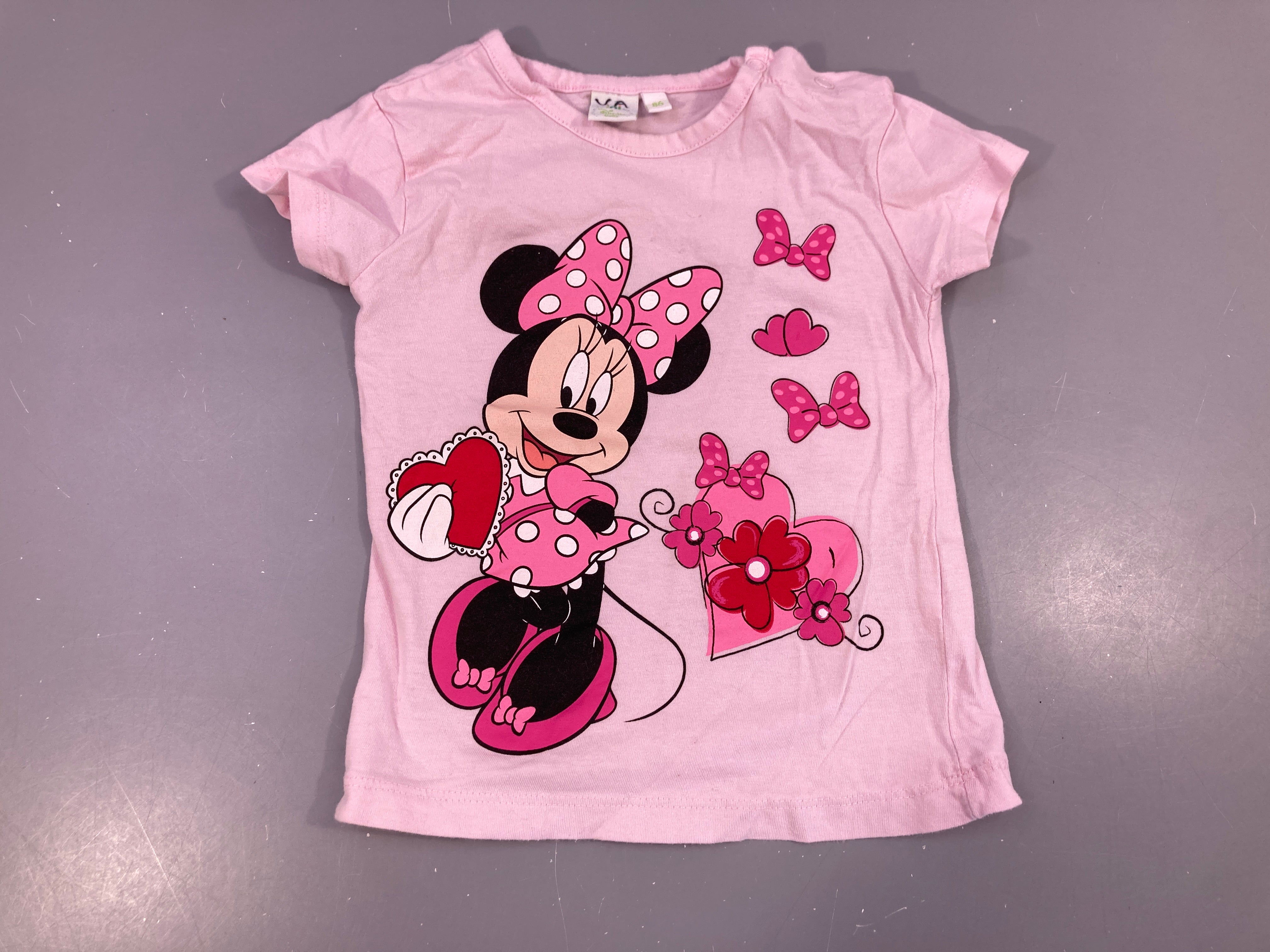 T-shirt m.c rose Minnie Bouloché