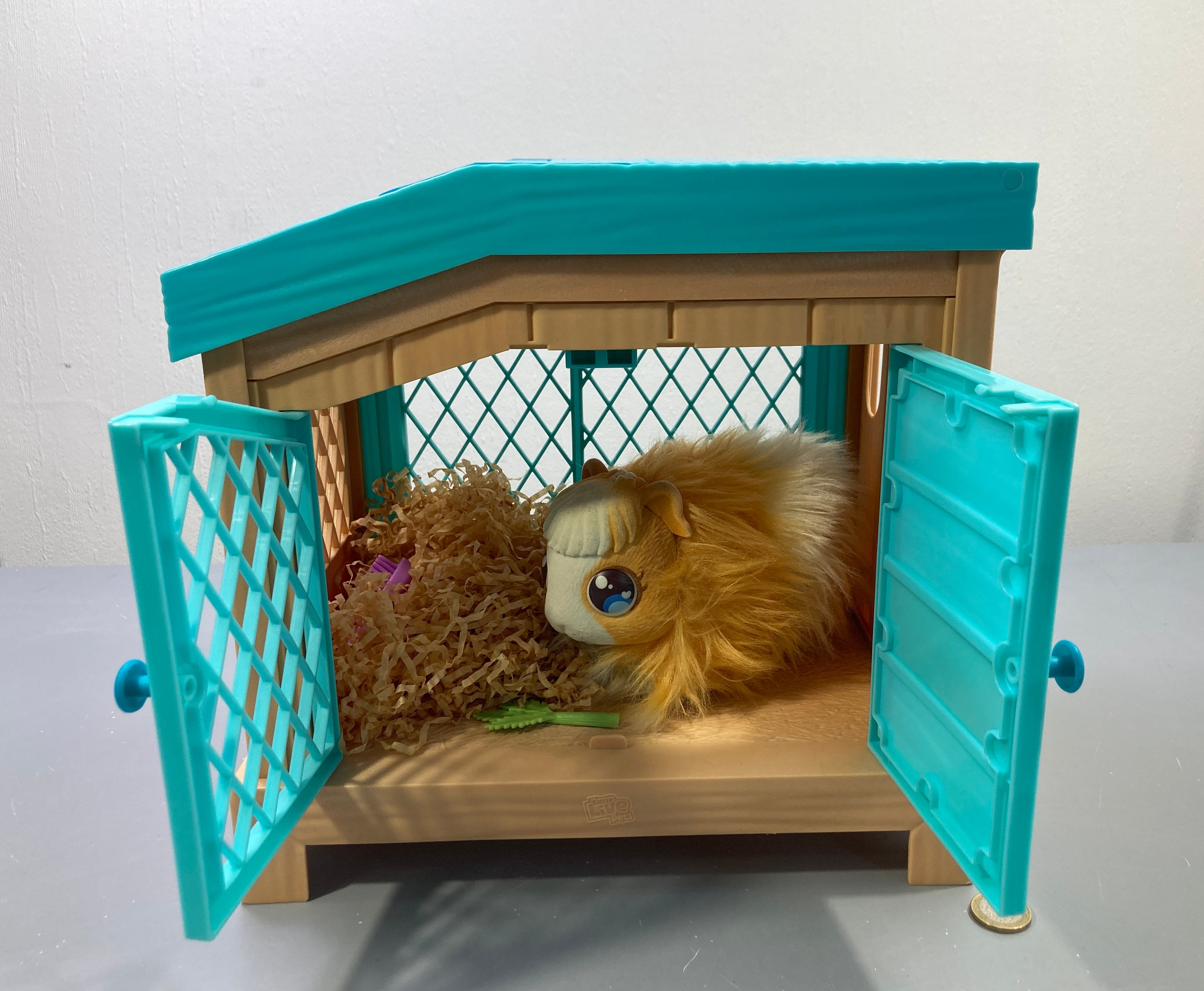 Cochon d'Inde interactif et clapier turquoise, Little Live Pets