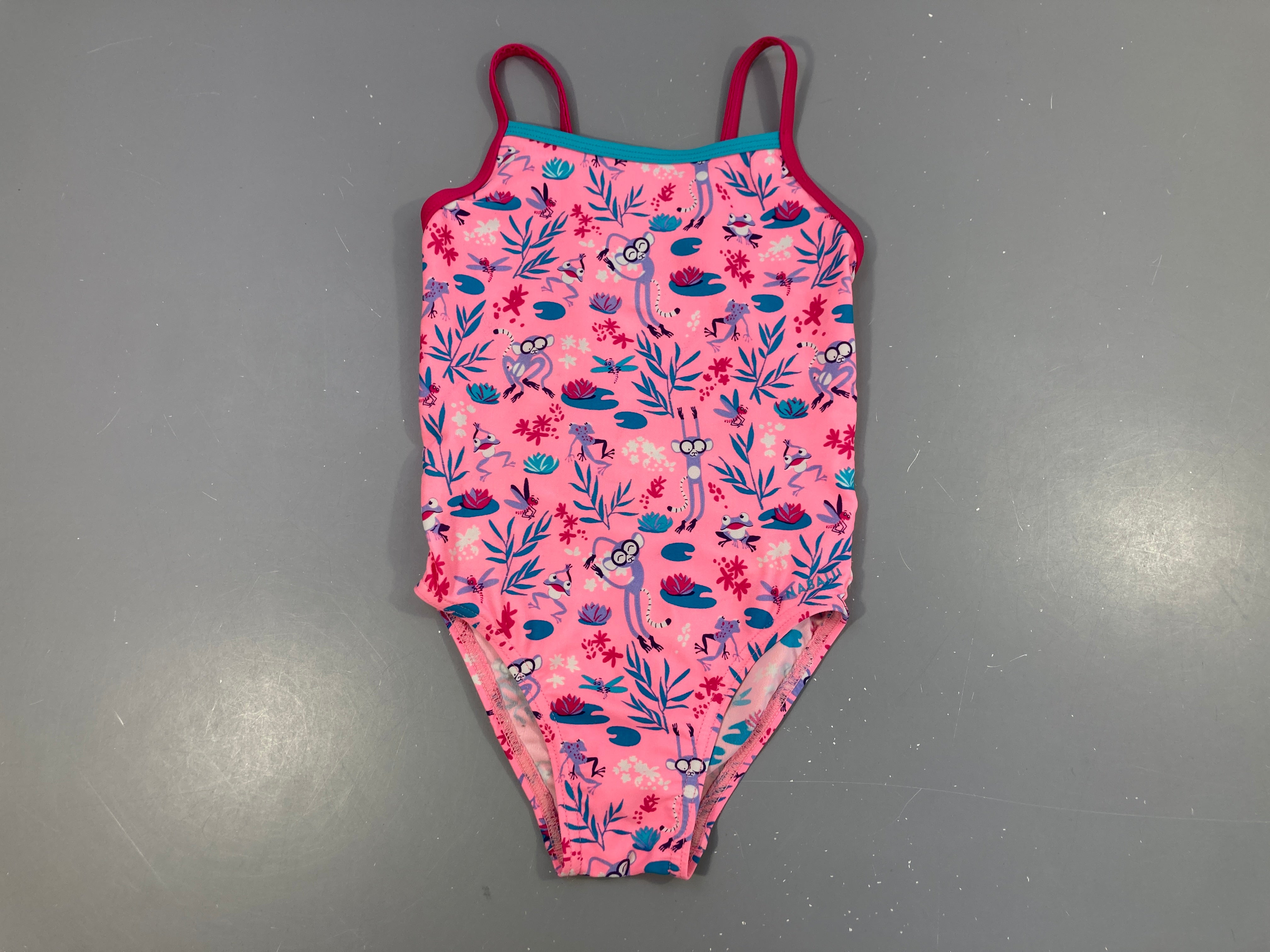Maillot rose animaux Taille estimée