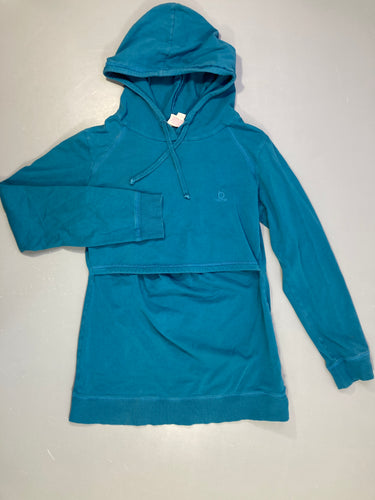 Sweat à capuche bleu grossesse et allaitement, moins cher chez Petit Kiwi