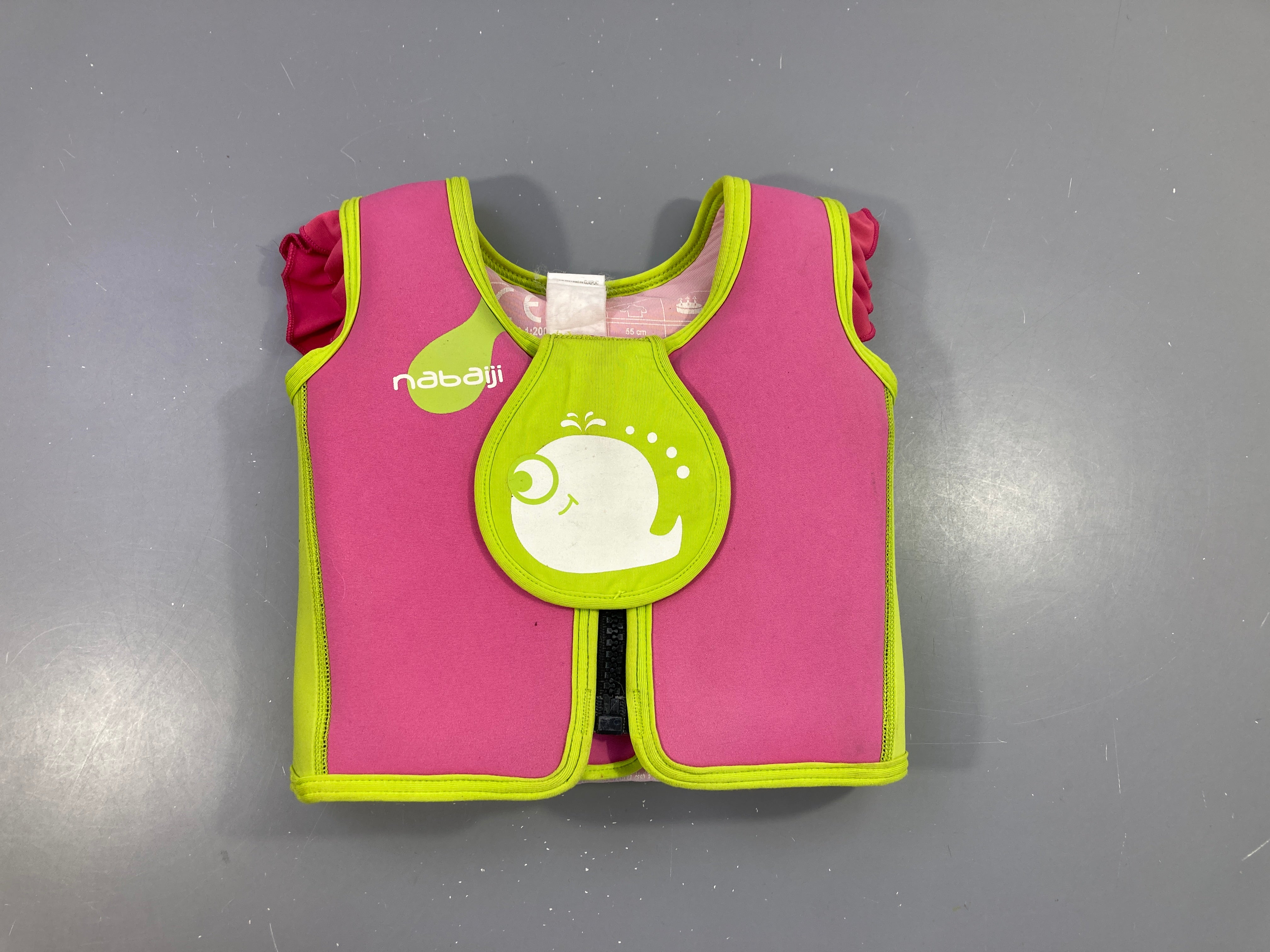 Gilet de natation rose baleine, S : 15-18kg