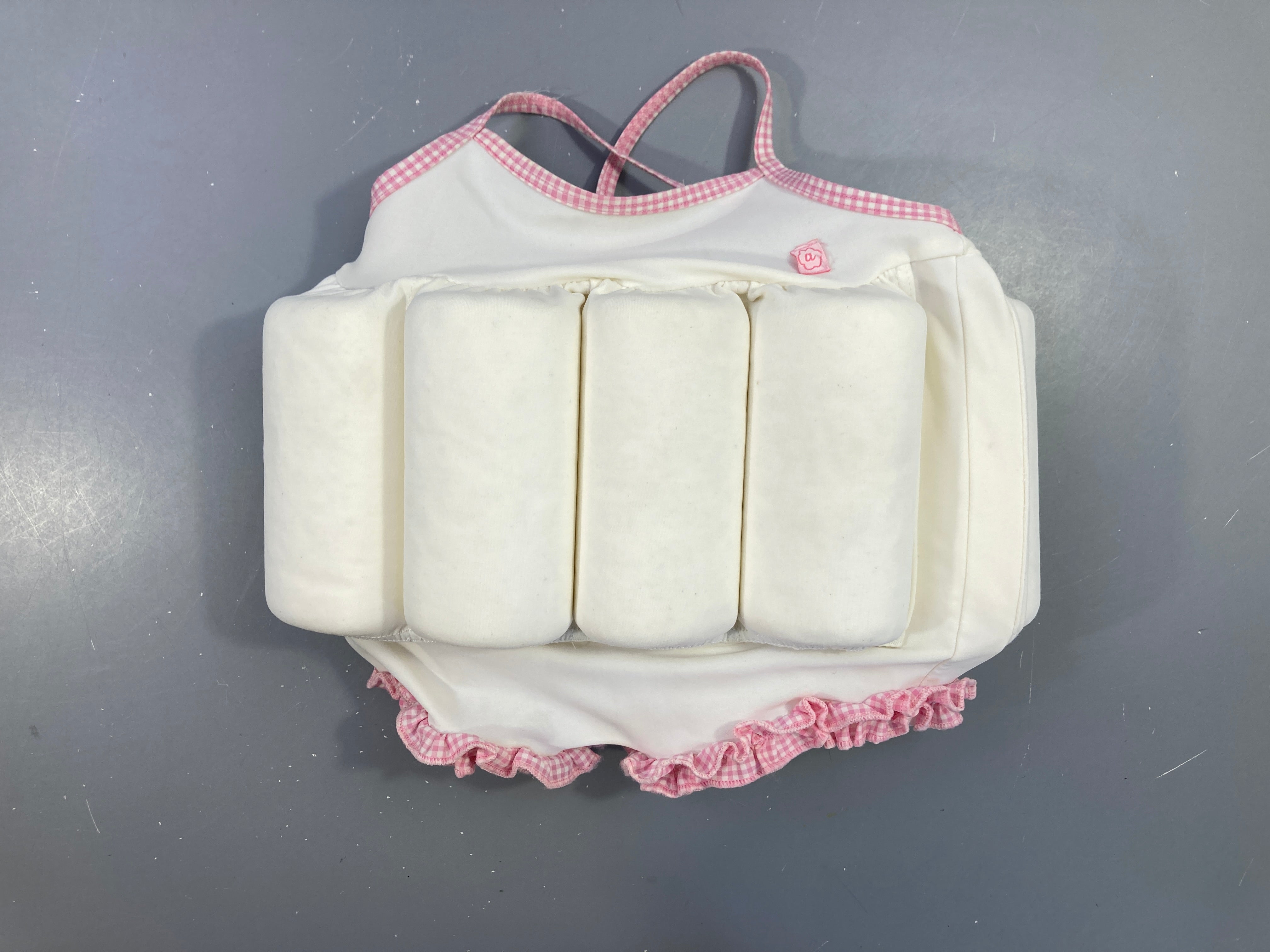 Maillot bouée blanc/rose,2a