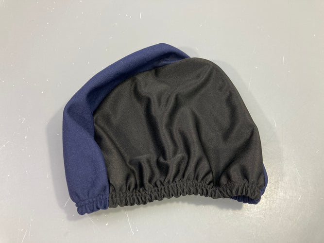 Bonnet de bain tissu noir/bleu, moins cher chez Petit Kiwi