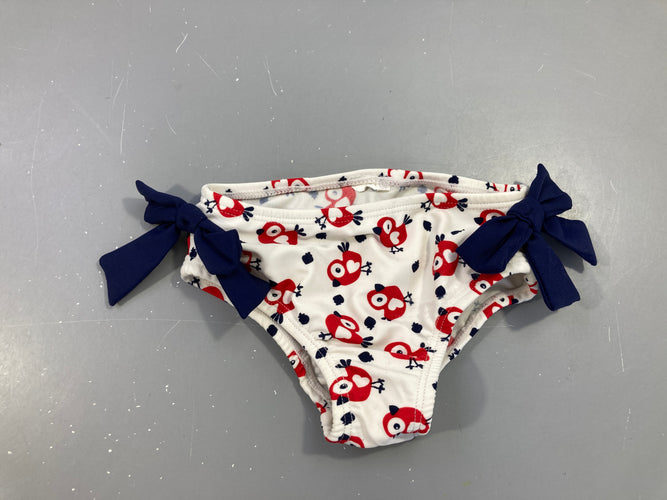 Culotte de maillot blanc/bleu marine oiseaux, moins cher chez Petit Kiwi