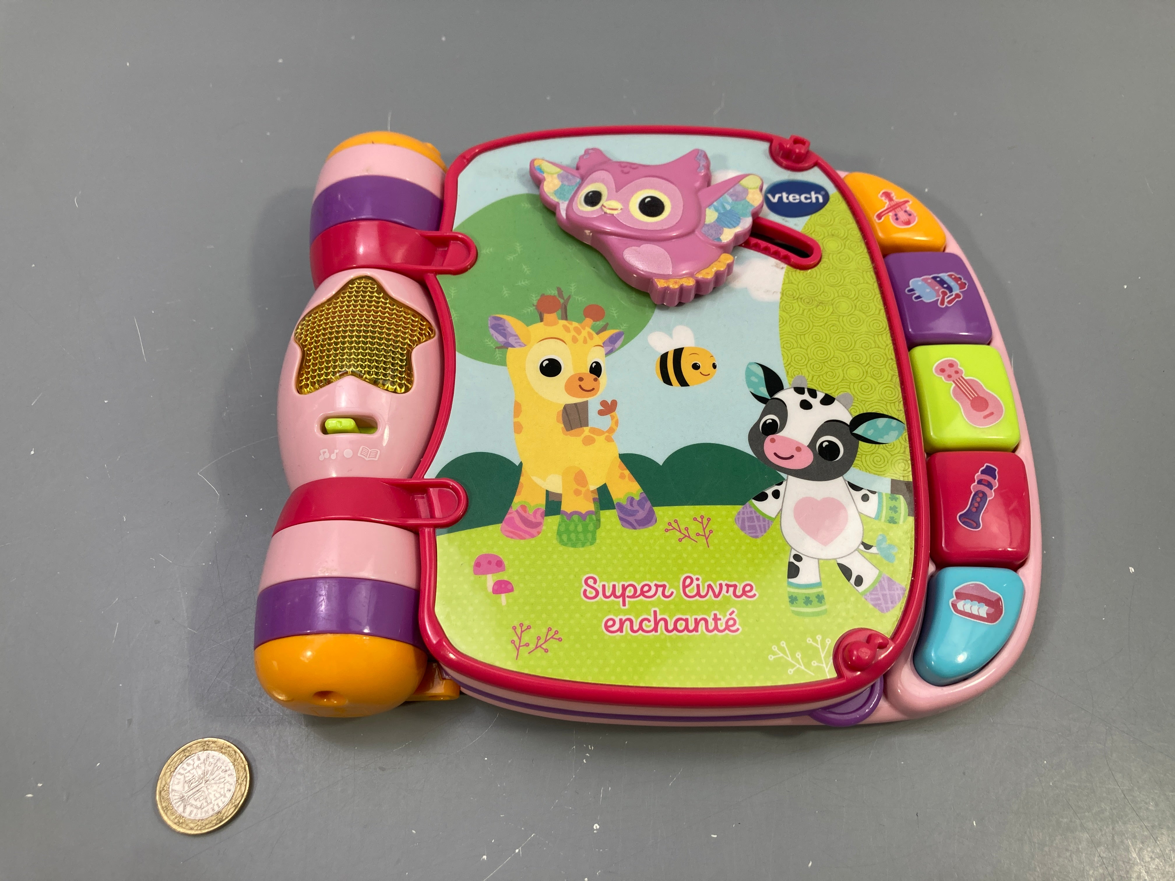 Super livre enchanté musical rose, touches instruments Fonctionne!