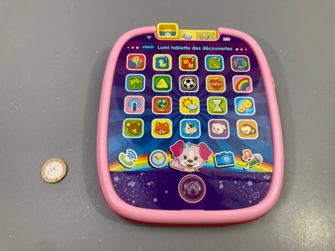Lumi tablette des découvertes rose violet Fonctionne!, moins cher chez Petit Kiwi