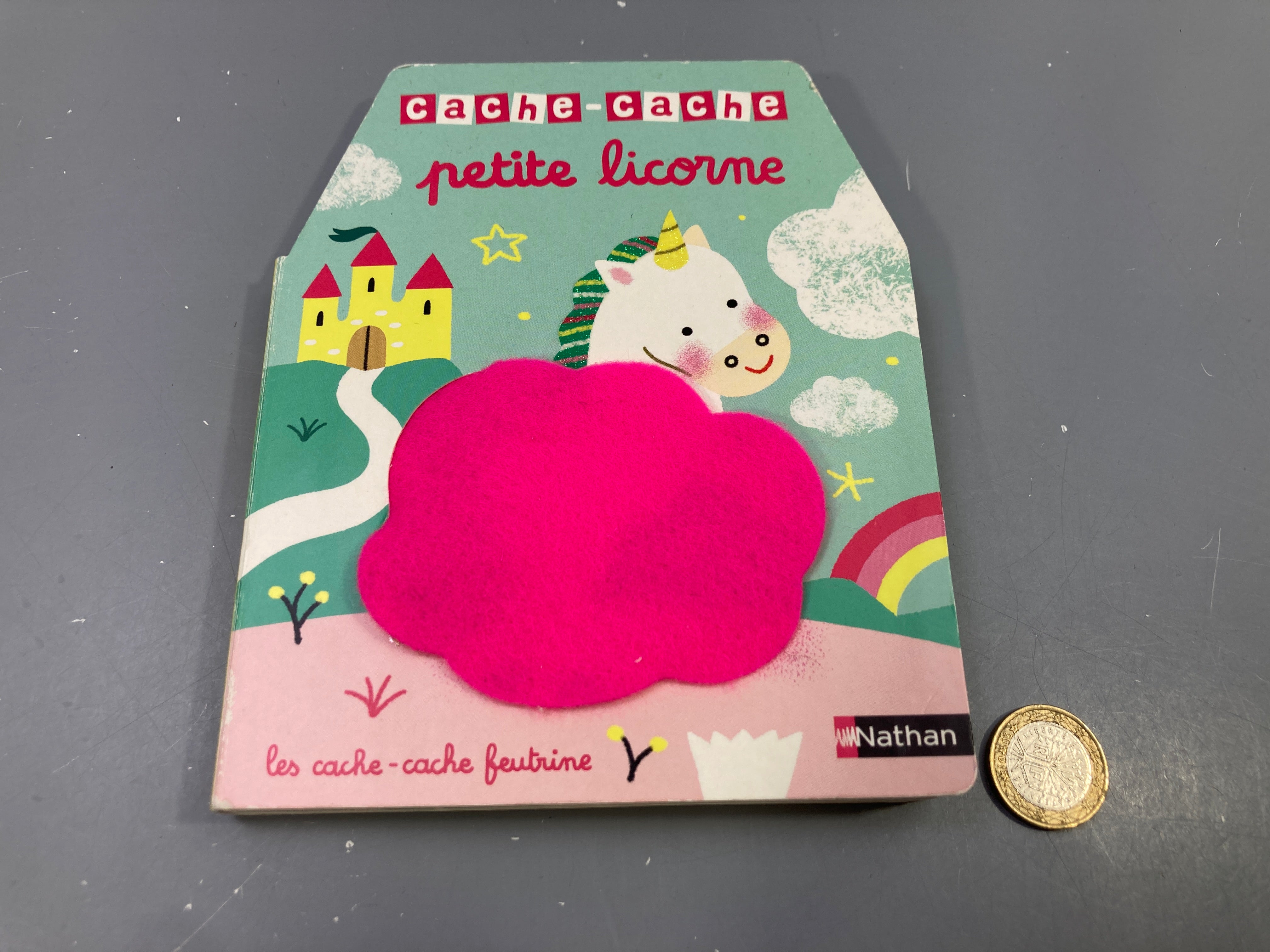 Cache-cache petite licorne, les cache-cache feutrine, carton +6m