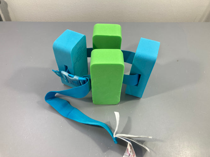 Ceinture de natation 15-60 kg avec pains de mousse bleu/vert, moins cher chez Petit Kiwi