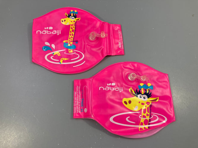 Bouées Brassards rose girafe Nabaiji 11-30kg, moins cher chez Petit Kiwi
