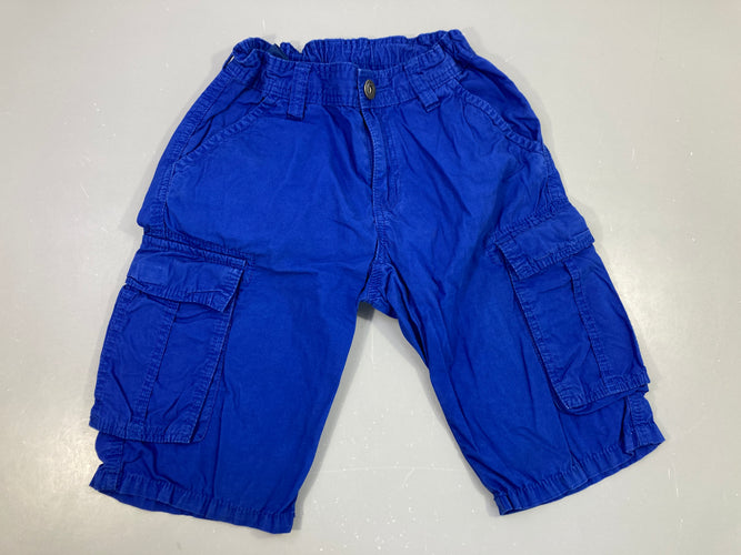 Bermuda poches latérales bleu Tache poche arrière, moins cher chez Petit Kiwi