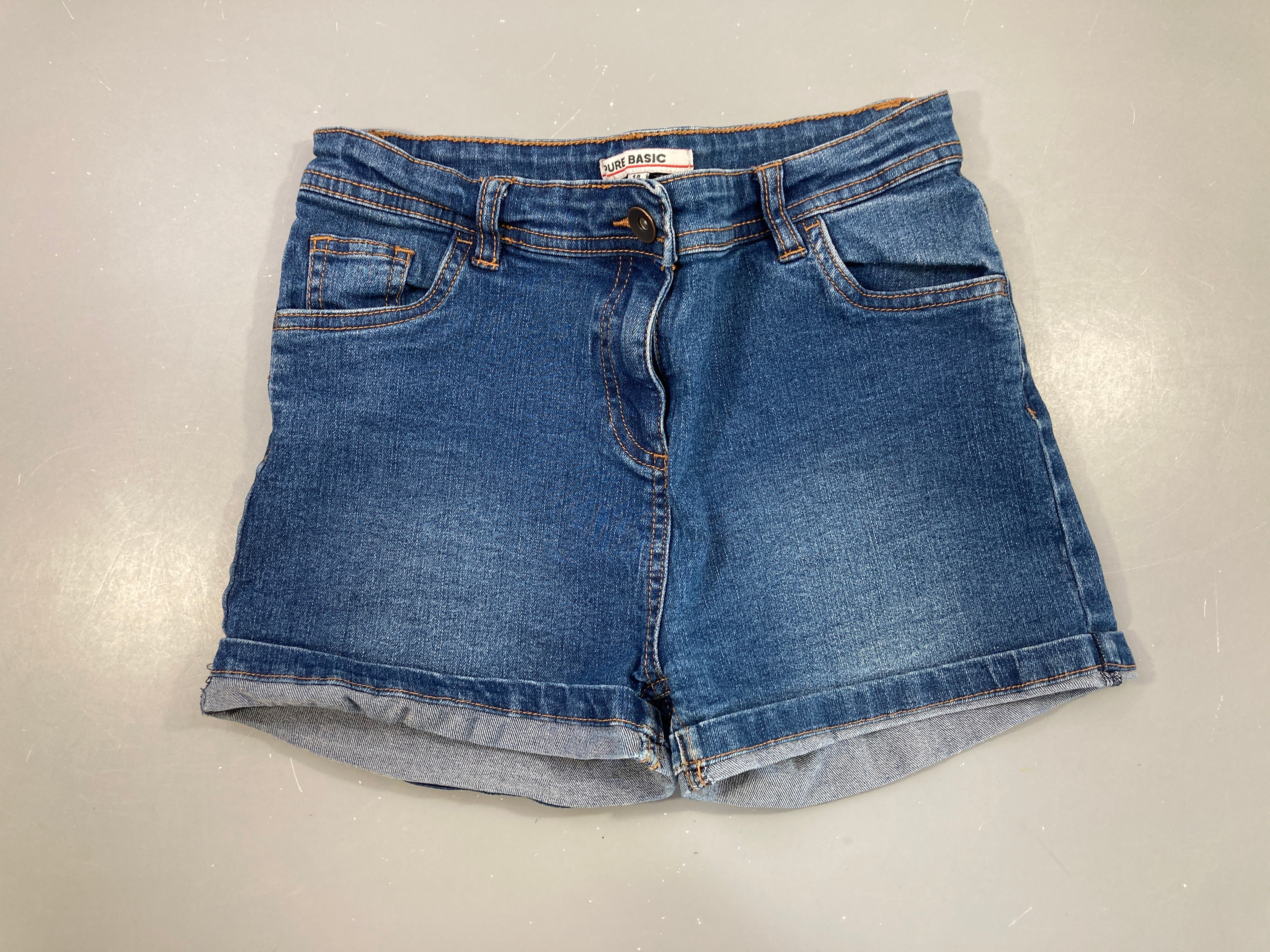 Short en jean foncé