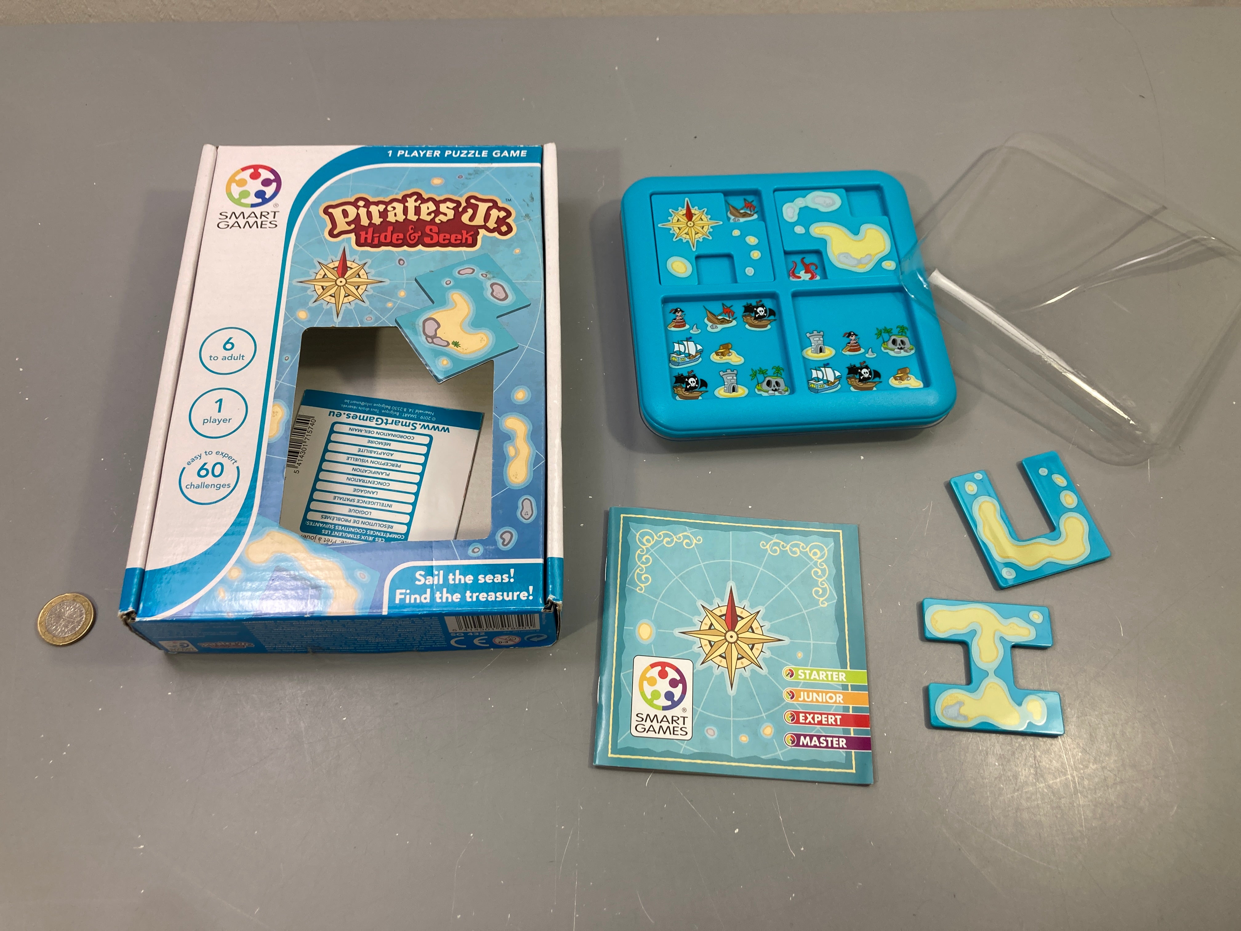 Jeu de réflexion pirates et îles, livret défis, en boîte, Smart Games