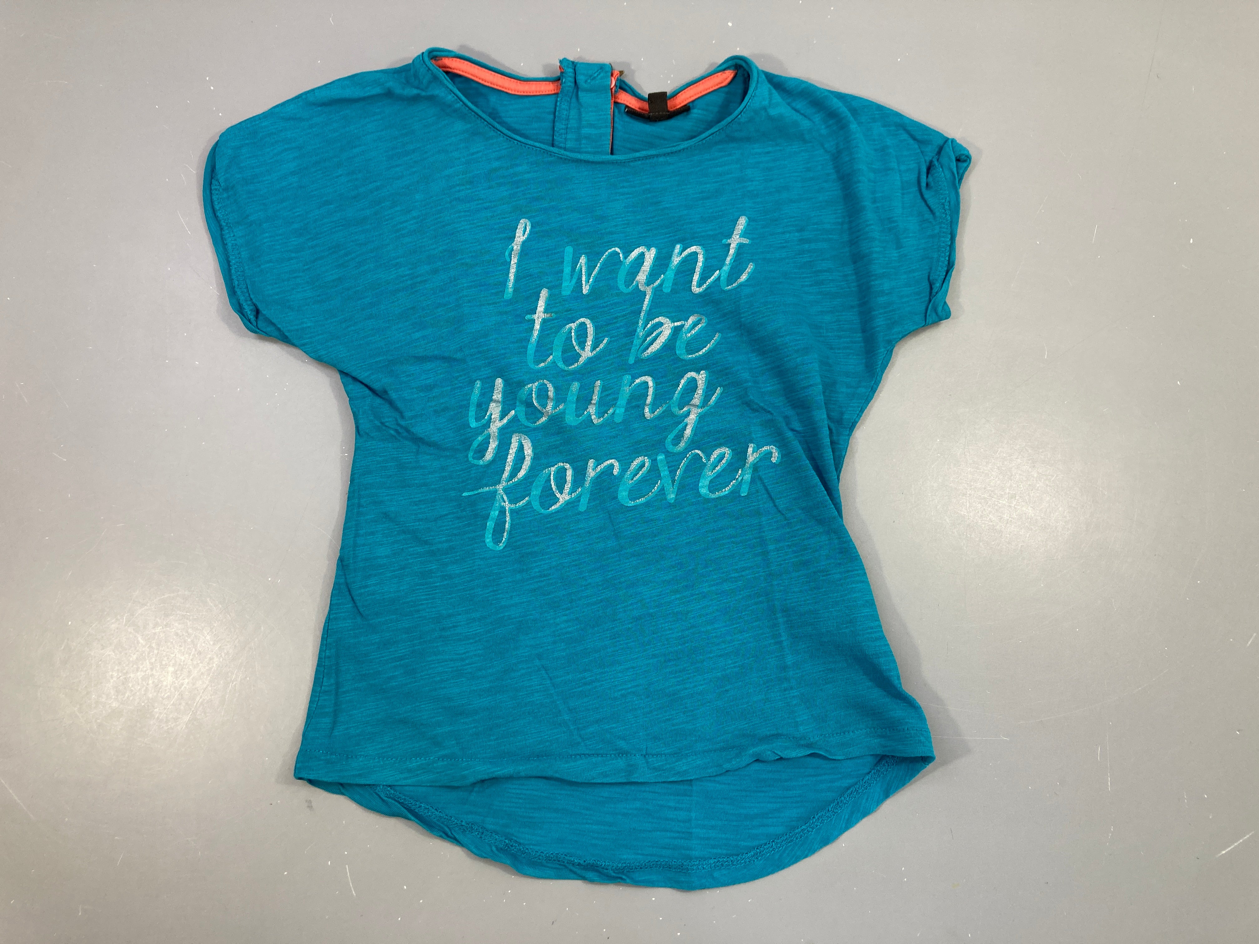 T-shirt m.c bleu flammé forever
