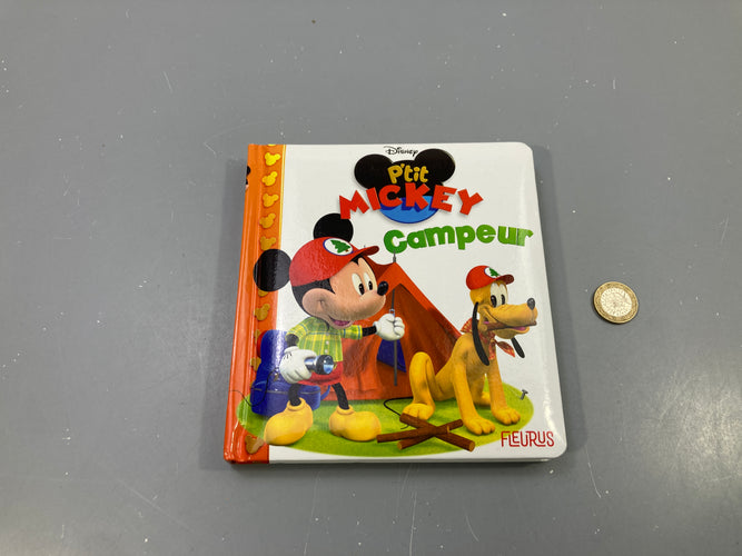 Livre carton P'tit Mickey, Campeur, Fleurus, moins cher chez Petit Kiwi