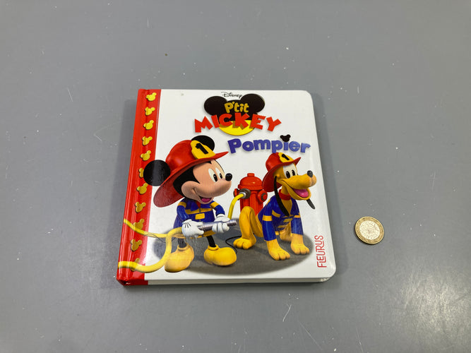 Livre carton P'tit Mickey, Pompier, Fleurus, moins cher chez Petit Kiwi