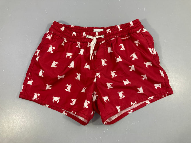 Maillot short rouge crabes, Coast Coast, moins cher chez Petit Kiwi