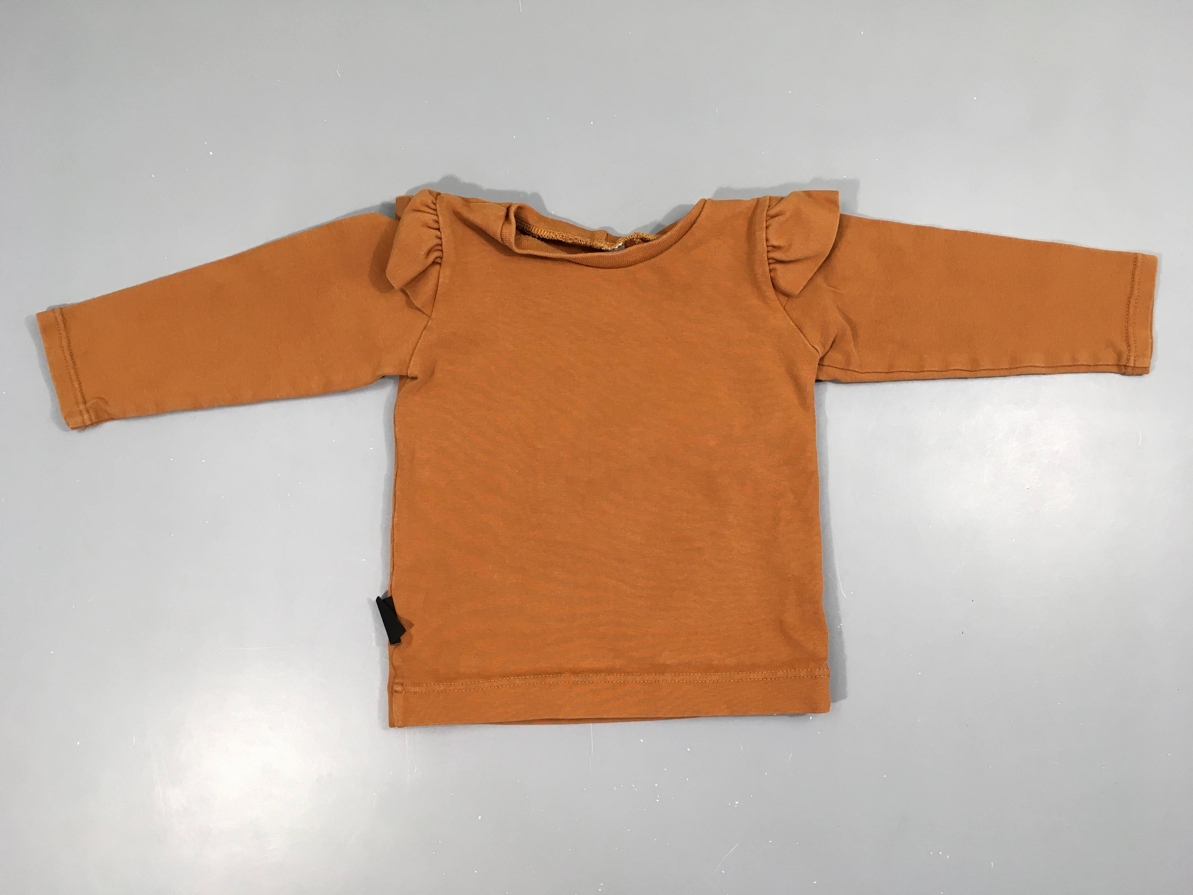 Sweat brun froufrou épaules