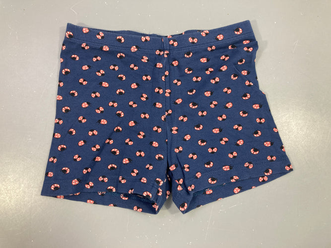 Short jersey bleu coccinelles, moins cher chez Petit Kiwi