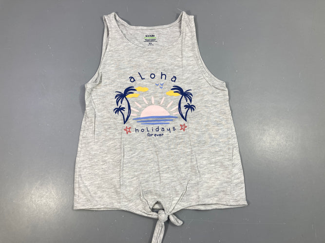 Débardeur gris chiné aloha, moins cher chez Petit Kiwi