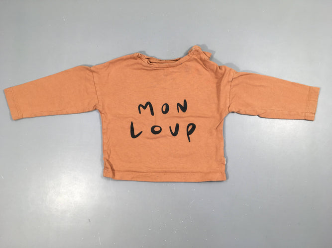 T-shirt m.l brun clair mon loup Les petites choses, moins cher chez Petit Kiwi