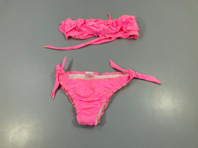Bikini rose ananas dorés, moins cher chez Petit Kiwi