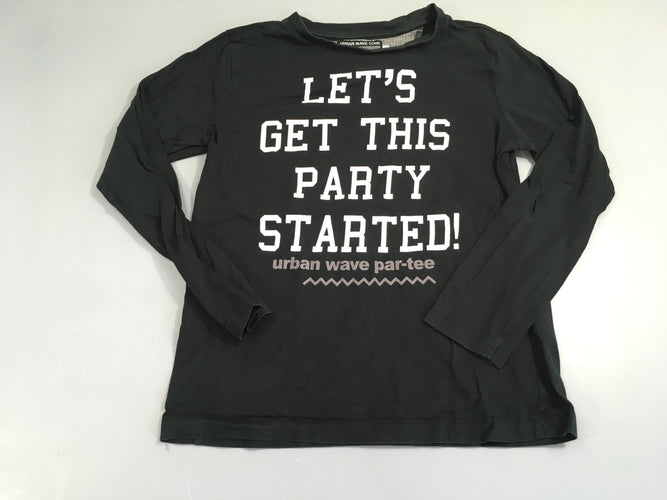 T-shirt m.l noir Let's get, moins cher chez Petit Kiwi