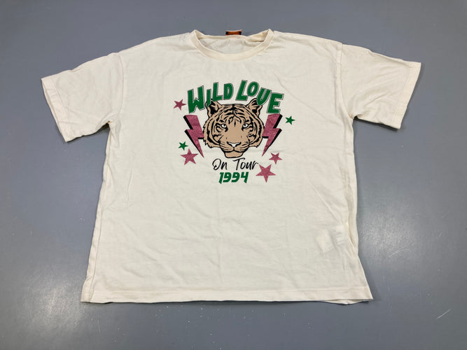 T-shirt m.c écru tigre, moins cher chez Petit Kiwi