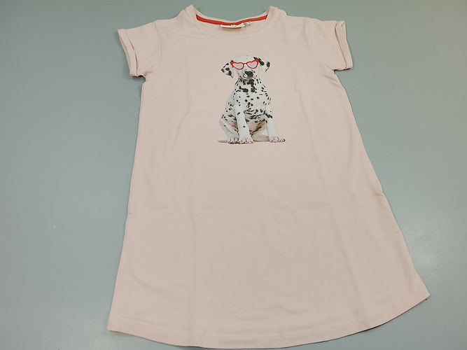 Robe de nuit rose clair,Dalmatien à lunette, moins cher chez Petit Kiwi