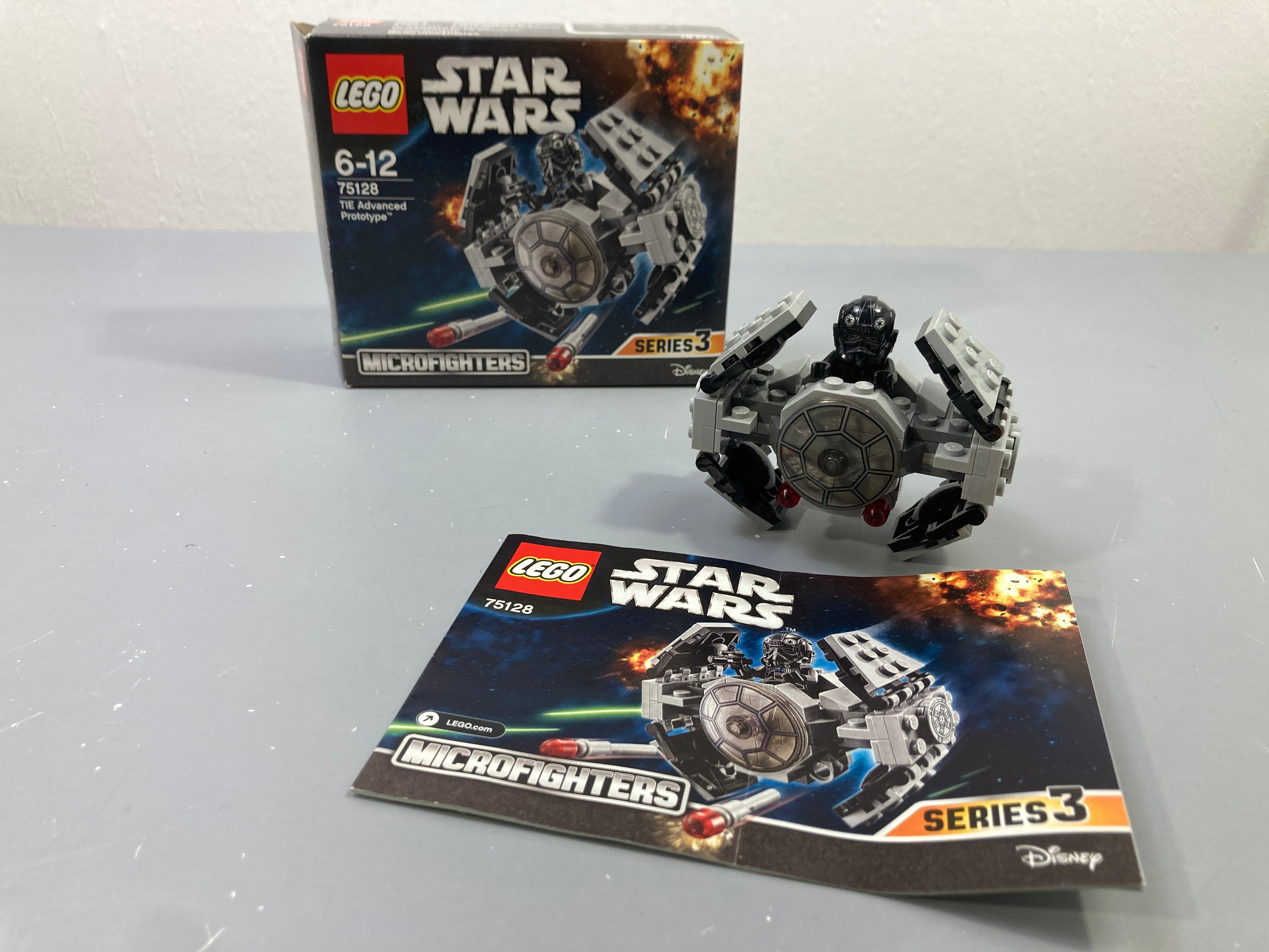 TIE Advanced Prototype 75128 Microfighters avec pilote, boîte et notice, Star Wars En l'état comme sur la photo