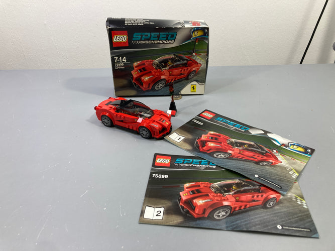 La Ferrari rouge 75899 avec pilote et feu, boîte et 2 notices, Speed Champions En l'état comme sur la photo, moins cher chez Petit Kiwi