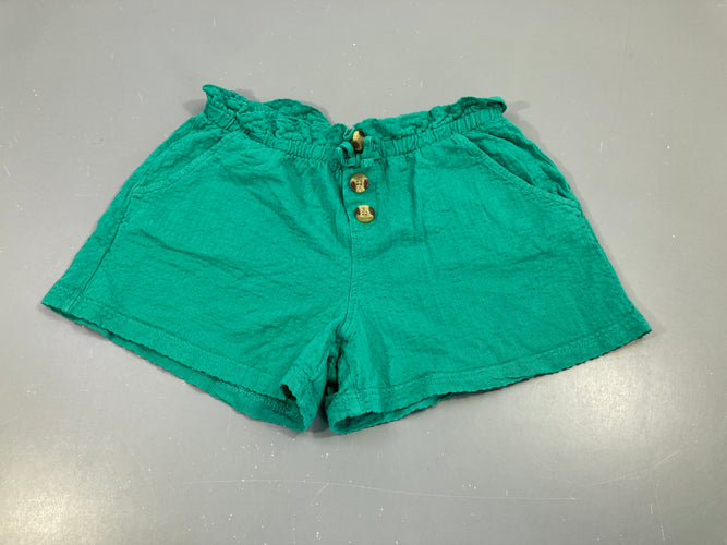 Short molleton texturé vert, moins cher chez Petit Kiwi