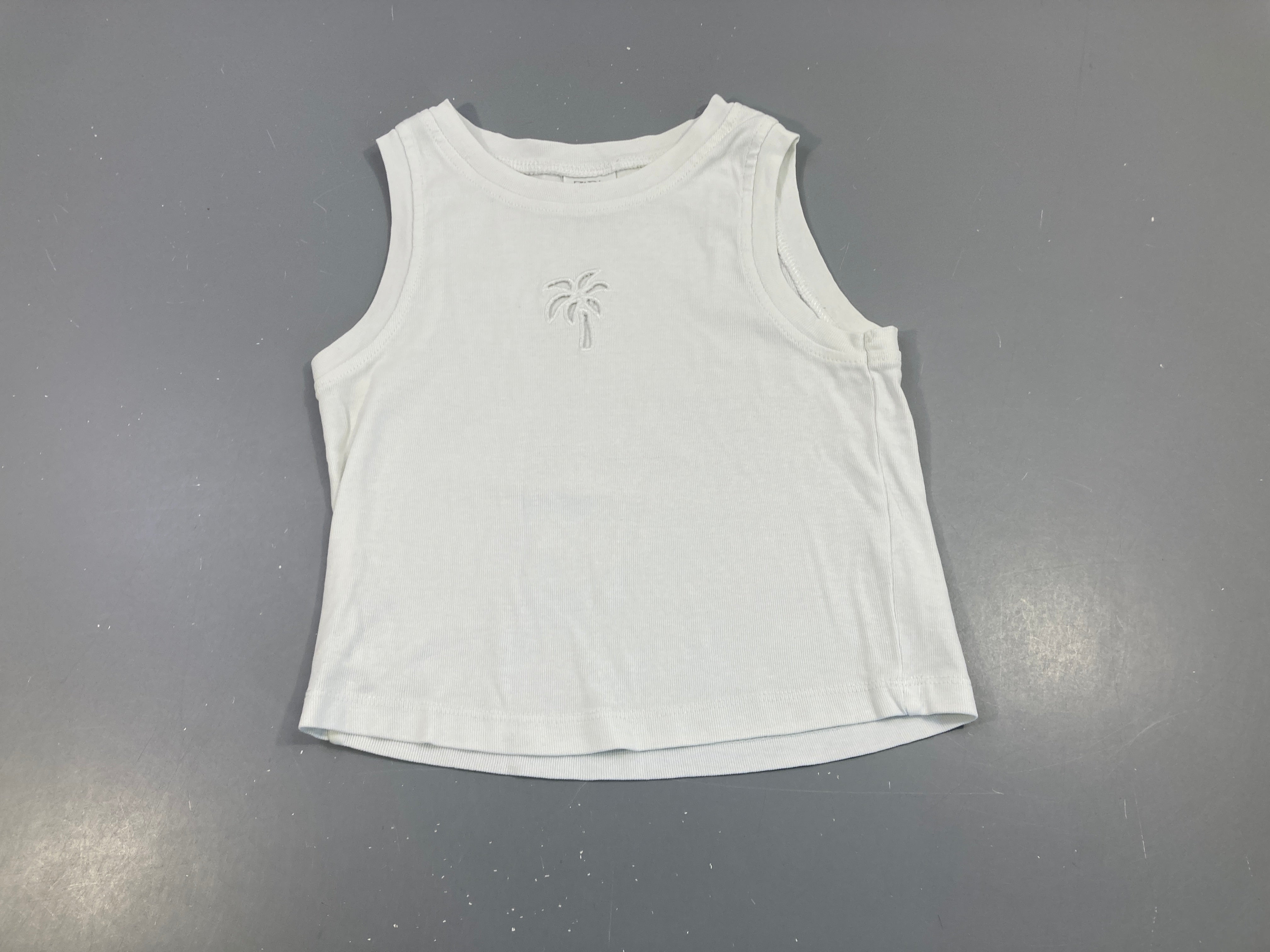 Débardeur blanc palmier