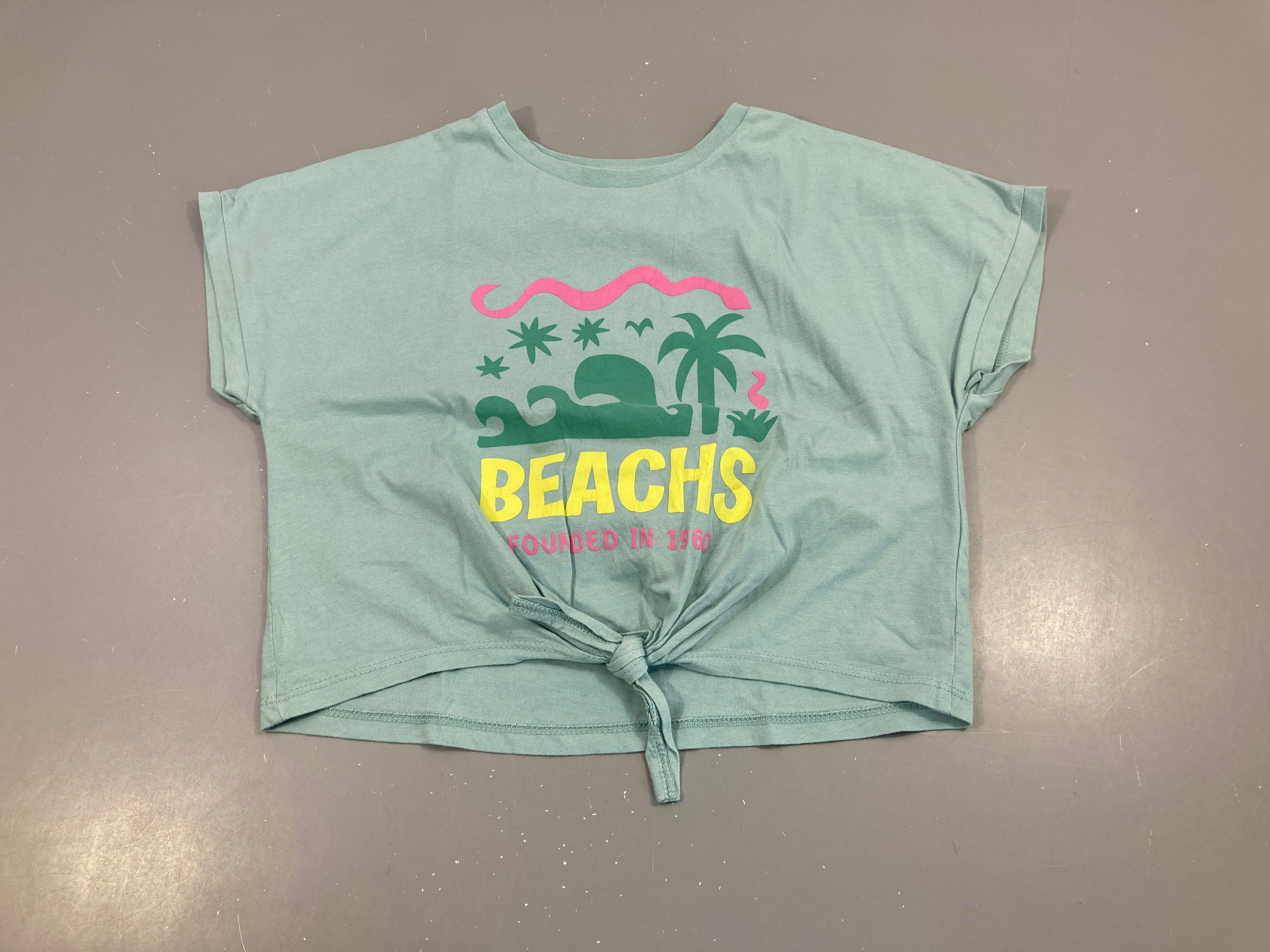 T-shirt m.c bleu palmiers