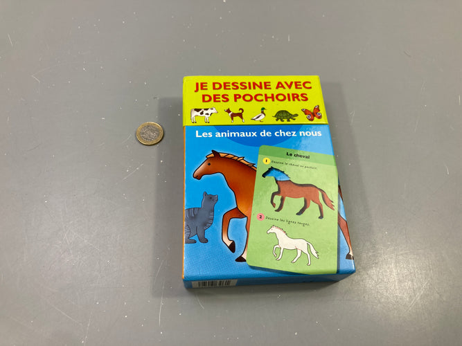 Je dessine avec des pochoirs, Les animaux de chez nous, moins cher chez Petit Kiwi