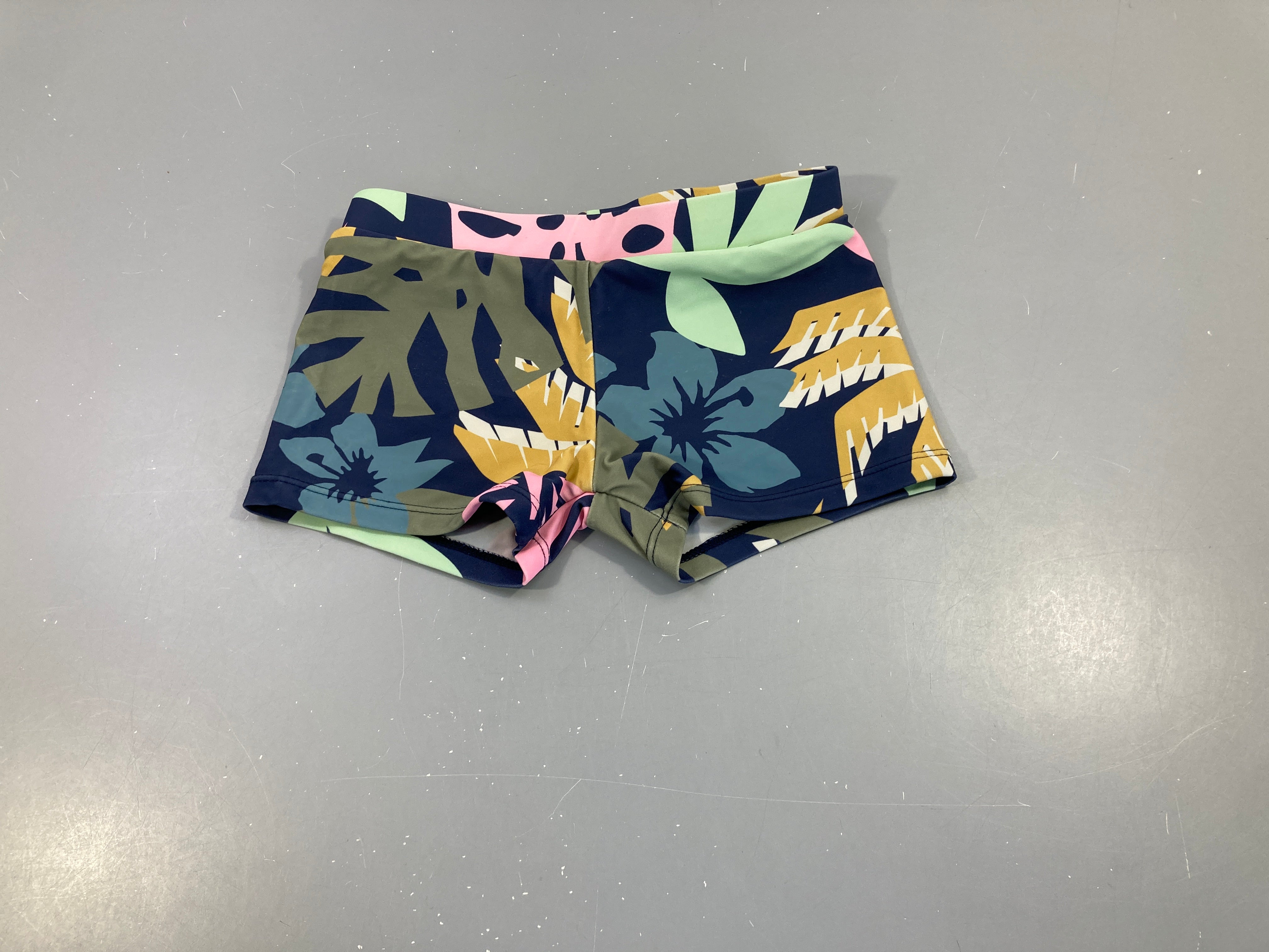 Maillot boxer bleu marine feuilles