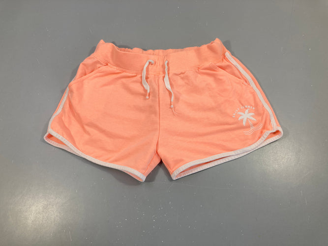 Short molleton orange néon palmier, moins cher chez Petit Kiwi