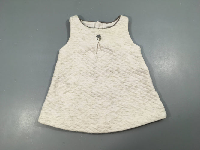 Robe s.m molleton rose chiné doré coccinelle, moins cher chez Petit Kiwi