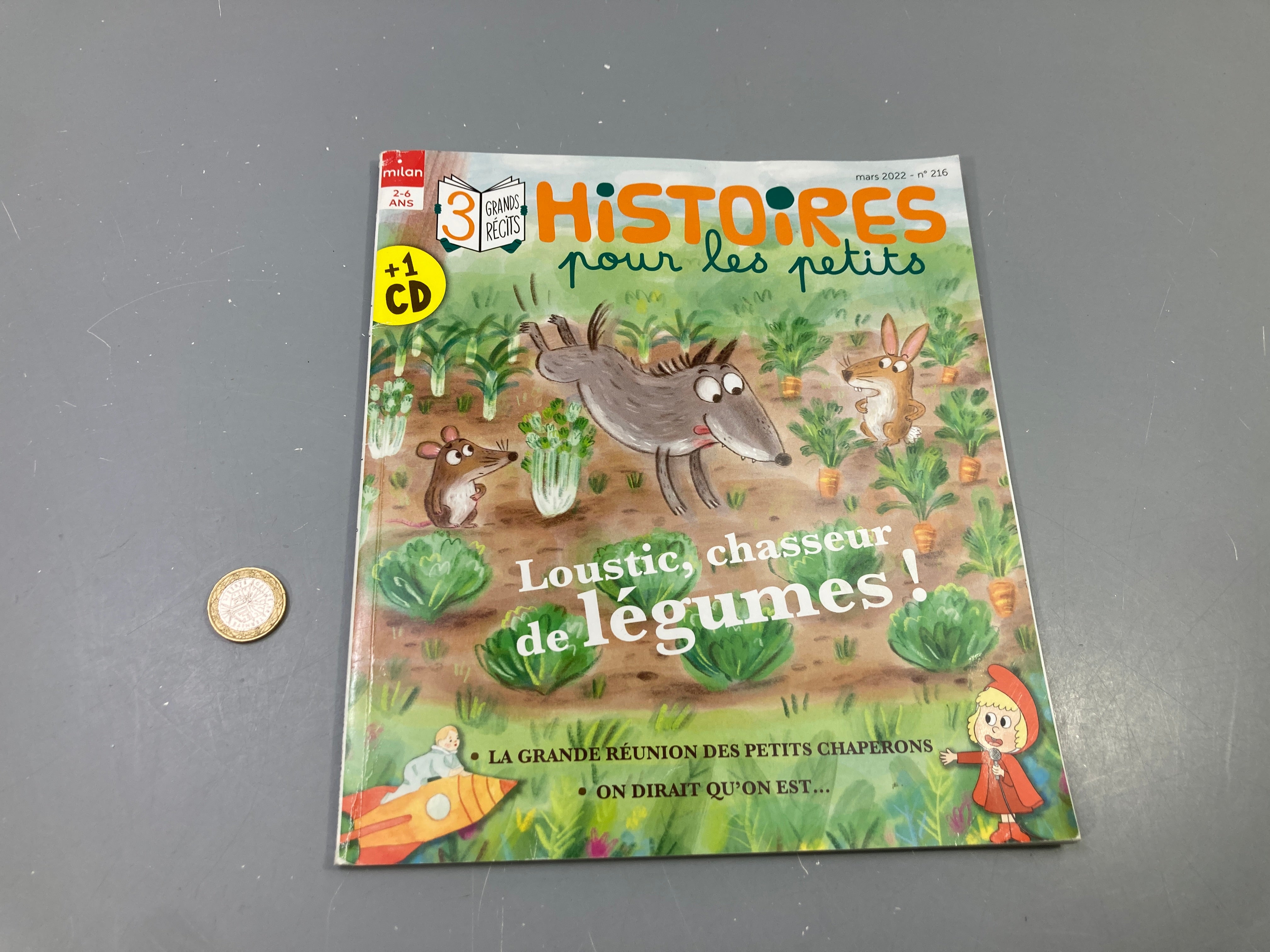 Magazine Histoires pour les petits n°216, Loustic chasseur de légumes, 2-6 ans, Milan