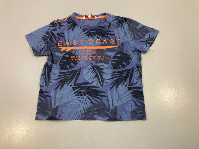 T-shirt m.c bleu flammé East Coast, moins cher chez Petit Kiwi